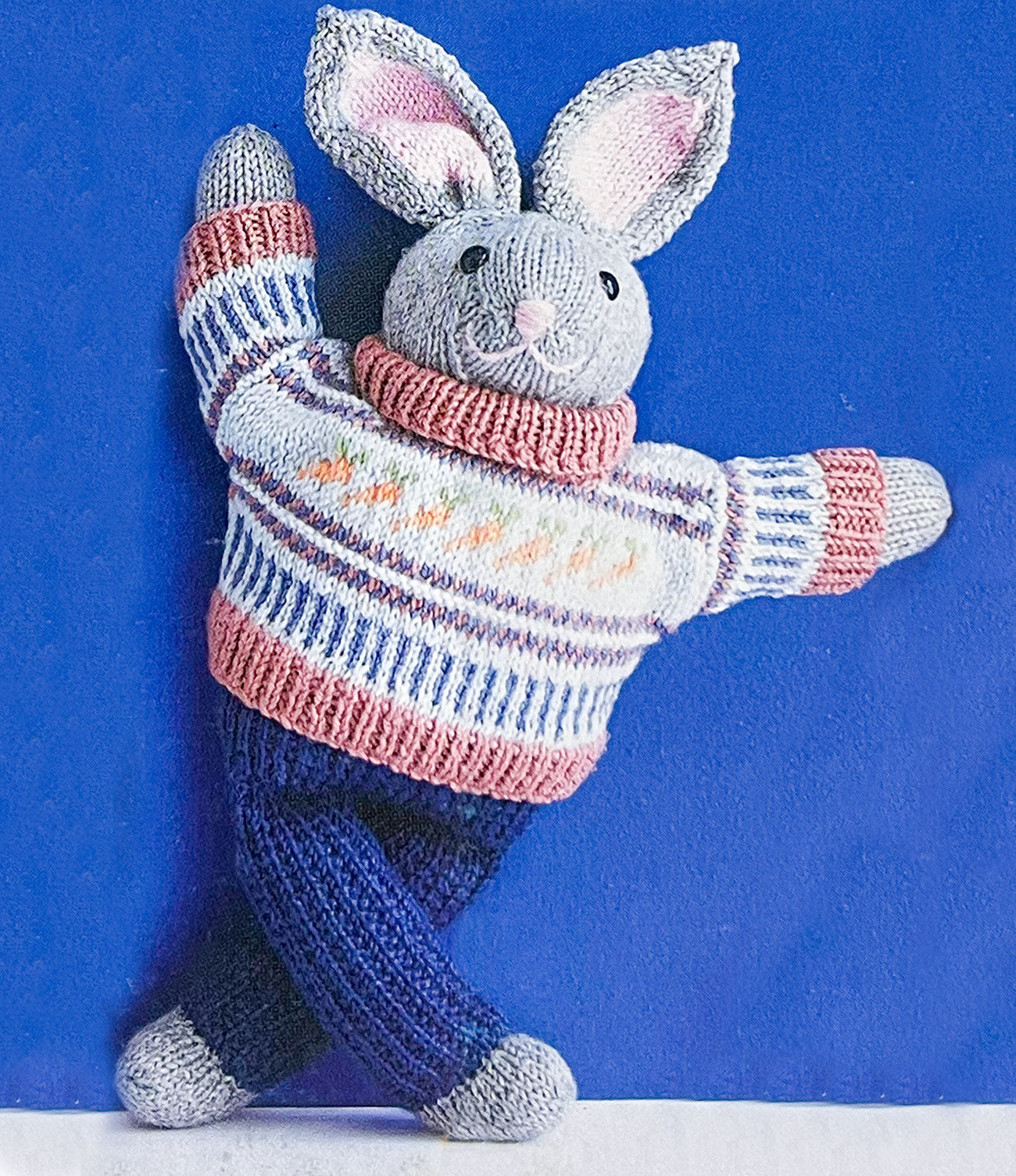 הוראות סריגה בשתי מסרגות ארנב שובב גזי