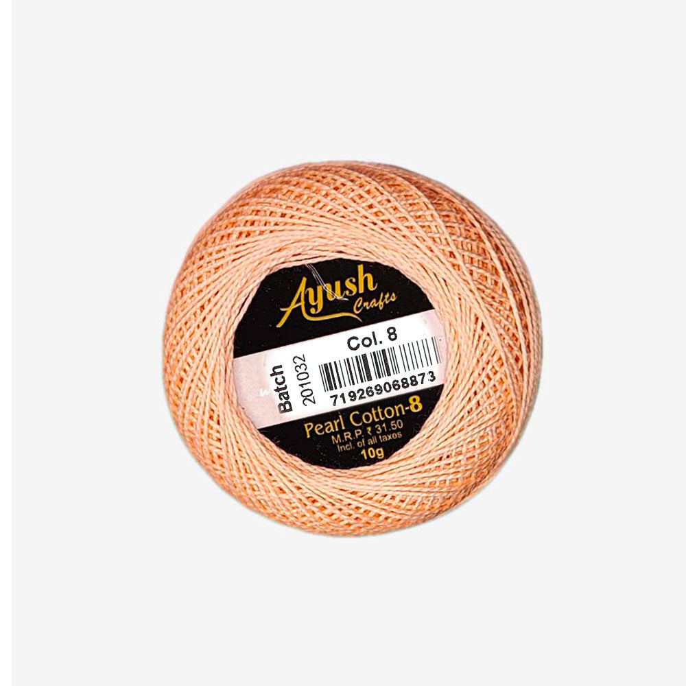 חוט 8 לרקמה וסריגת כיפות PEARL COTTON