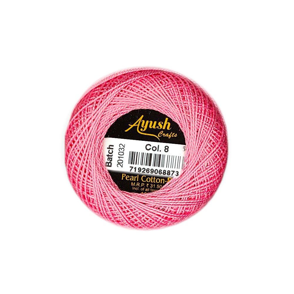 חוט 8 לרקמה וסריגת כיפות PEARL COTTON