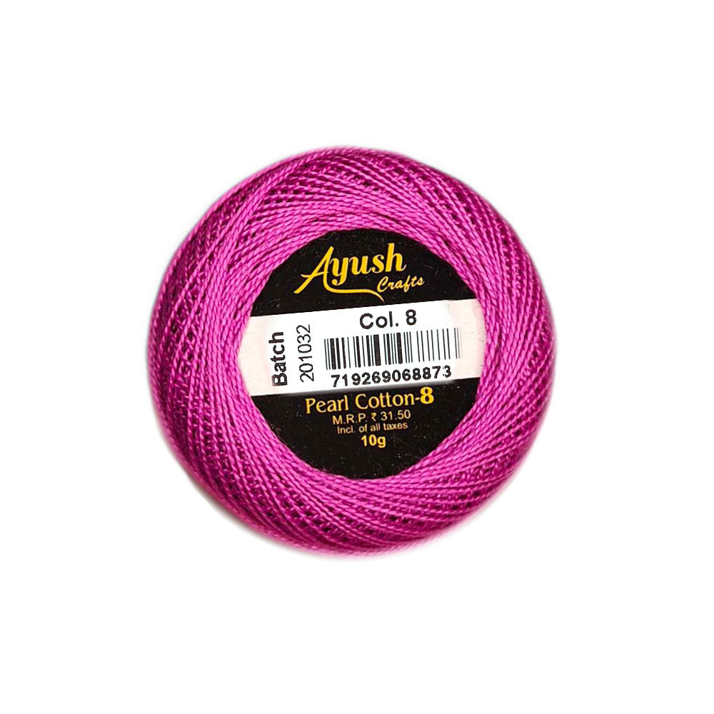 חוט 8 לרקמה וסריגת כיפות PEARL COTTON