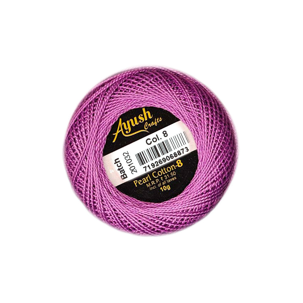 חוט 8 לרקמה וסריגת כיפות PEARL COTTON