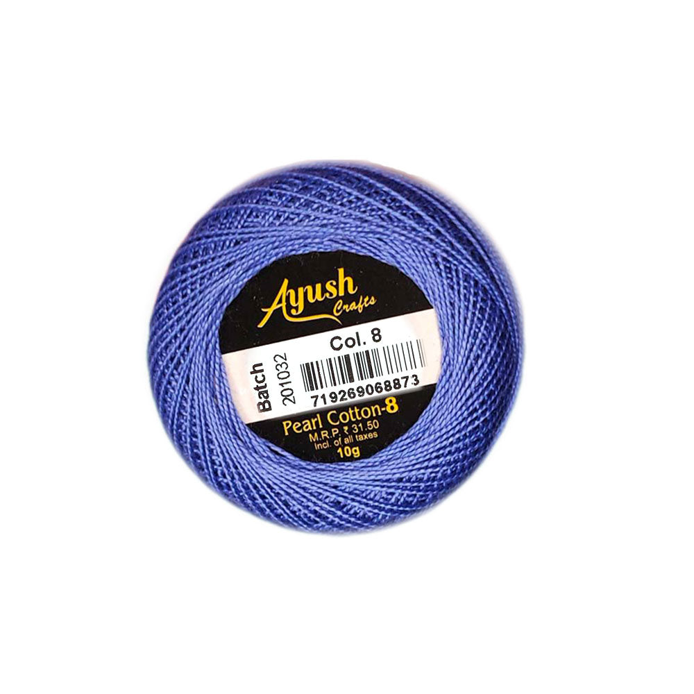 חוט 8 לרקמה וסריגת כיפות PEARL COTTON