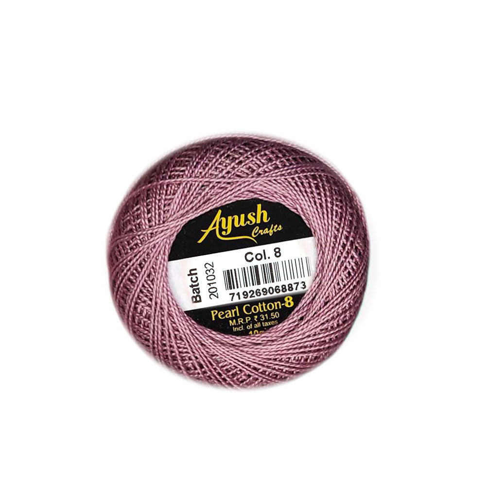 חוט 8 לרקמה וסריגת כיפות PEARL COTTON
