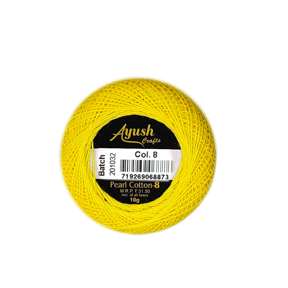 חוט 8 לרקמה וסריגת כיפות PEARL COTTON