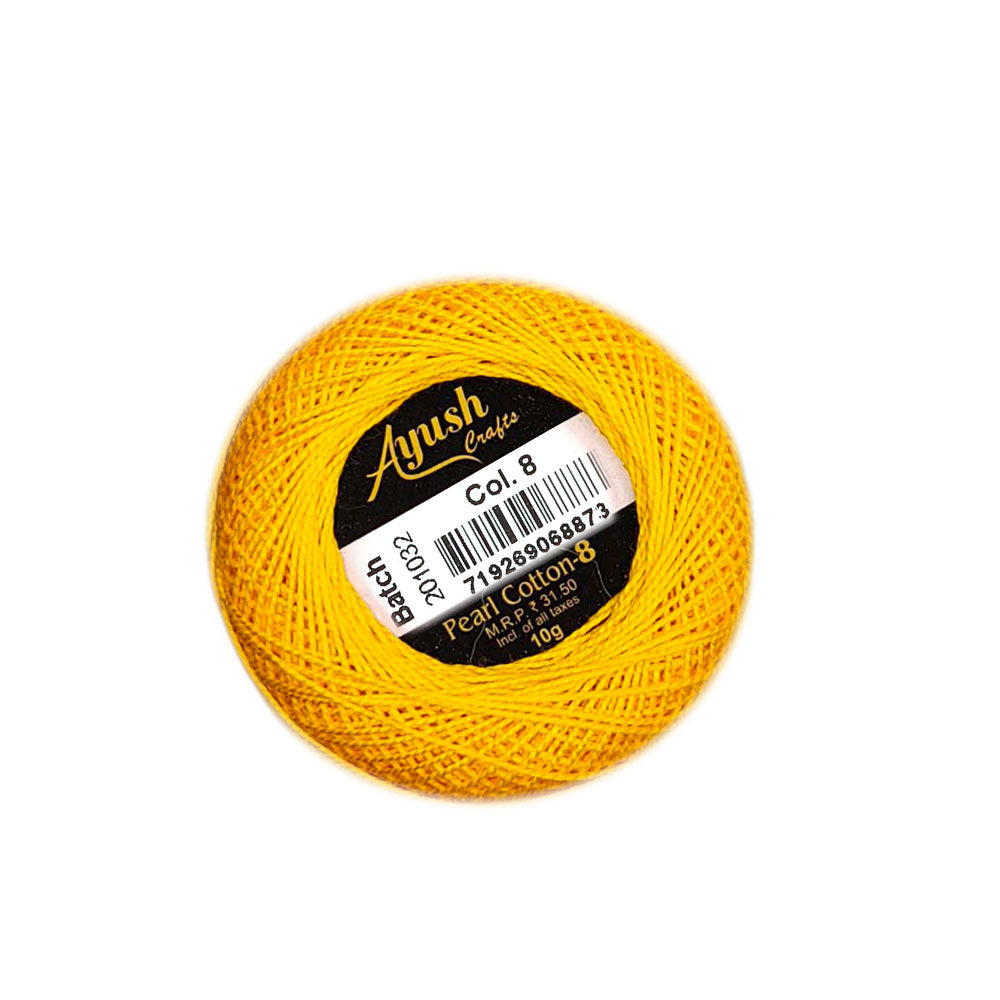 חוט 8 לרקמה וסריגת כיפות PEARL COTTON