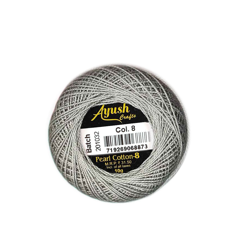 חוט 8 לרקמה וסריגת כיפות PEARL COTTON