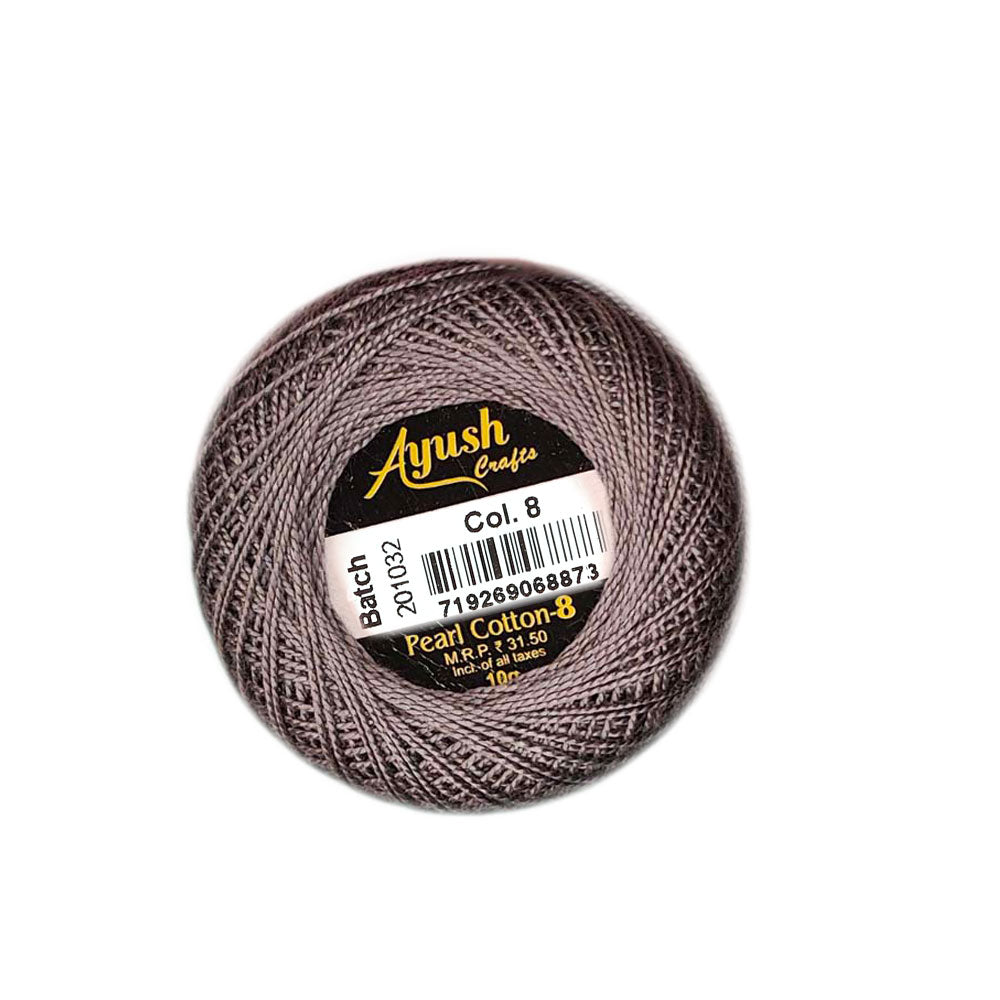 חוט 8 לרקמה וסריגת כיפות PEARL COTTON