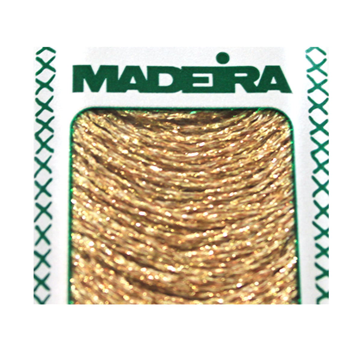 חוט זהב מטאלי נוצץ MADEIRA N10 – אורך 20 מטר | לרקמה, סריגה ועבודות יד