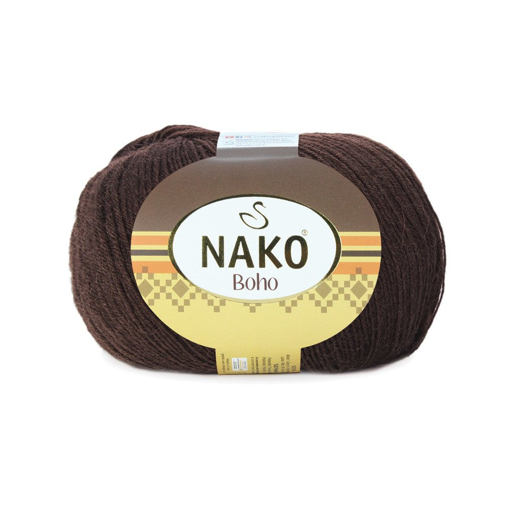 בוהו חוטי צמר דק וחם לסריגת גרביים BOHO NAKO