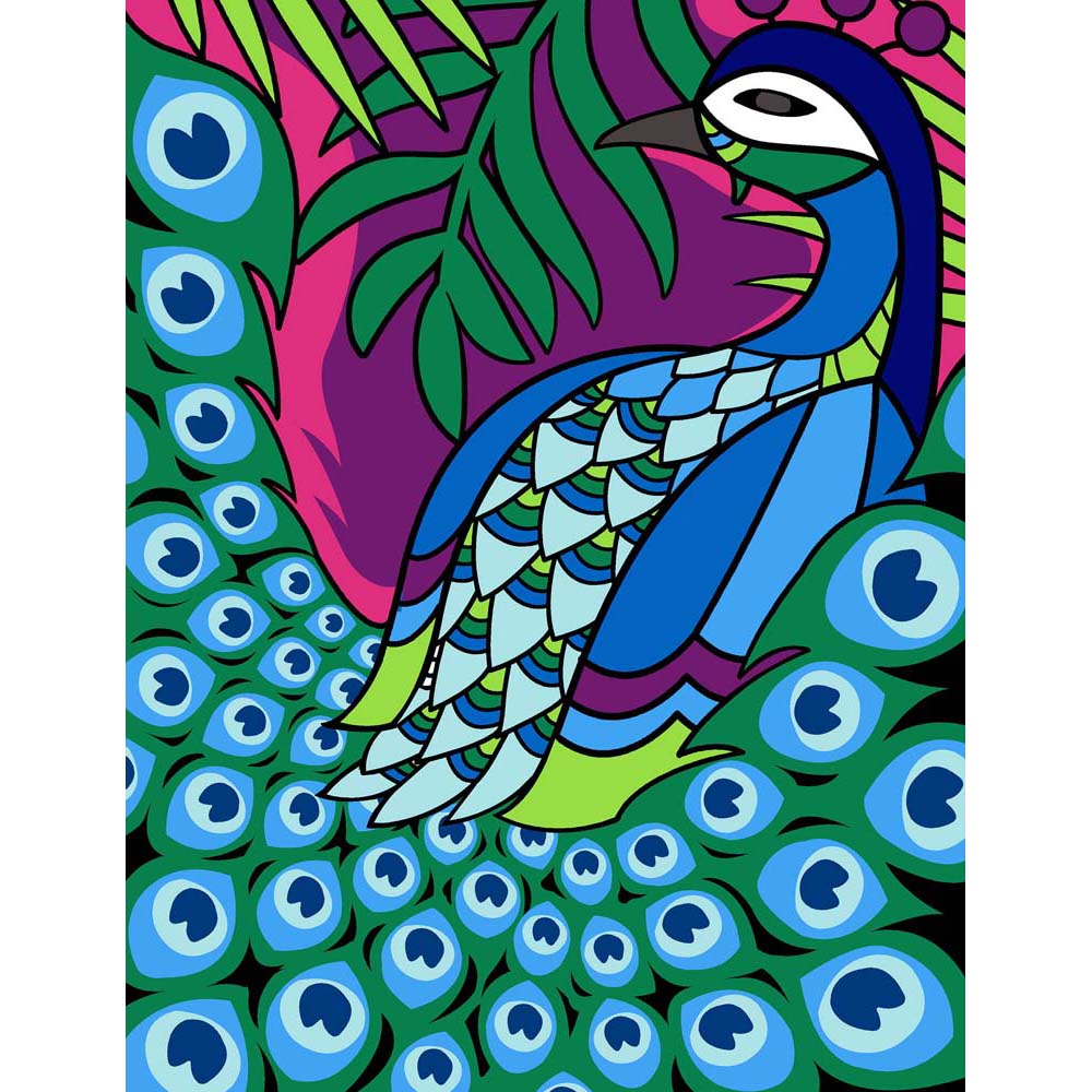 בד קנבס לרקמה עם ציור מודפס בגודל 50X65 ס״מ 133.3578