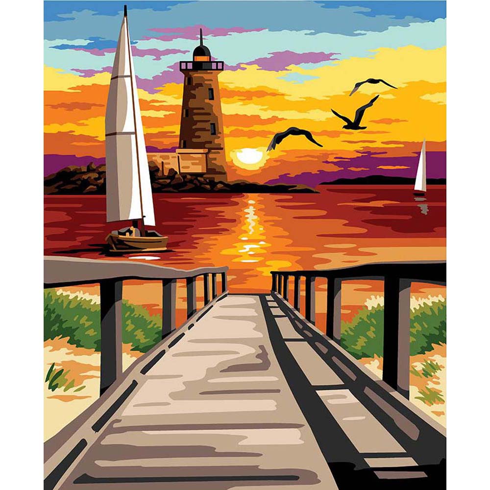 בד קנבס לרקמה עם ציור מודפס בגודל 60X70 ס״מ 134.5182