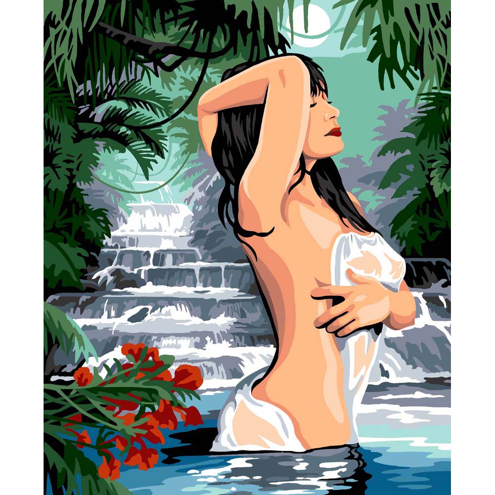 בד קנבס לרקמה עם ציור מודפס בגודל 60X70 ס״מ 134.5189