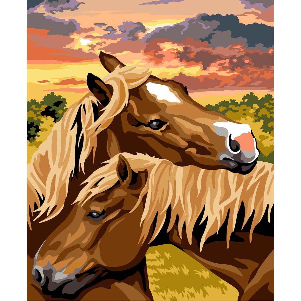 בד קנבס לרקמה עם ציור מודפס בגודל 60X70 ס״מ 134.5190