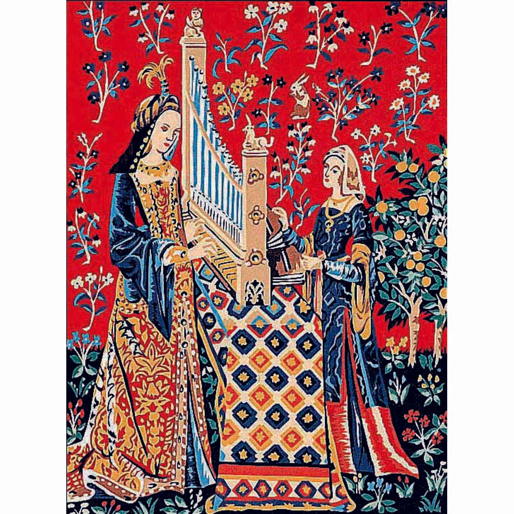 בד קנבס לרקמה עם ציור מודפס בגודל 40X50 ס״מ 153.1137