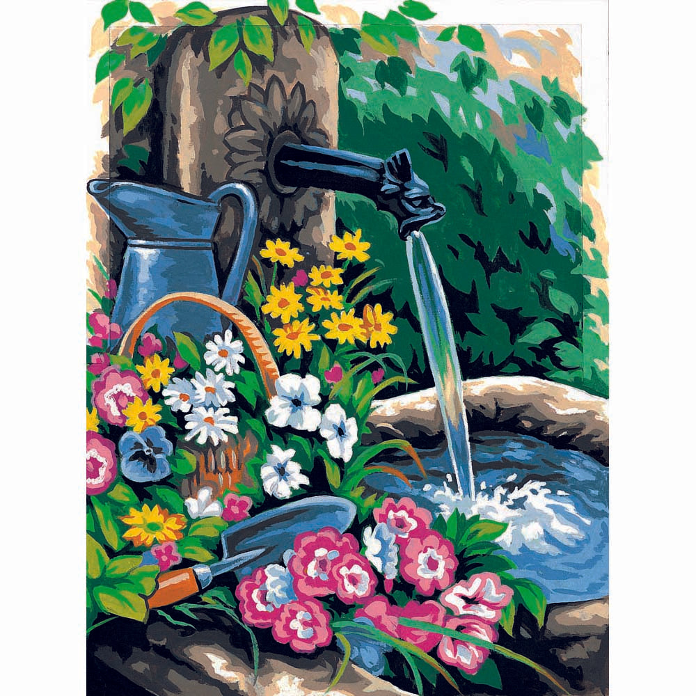 בד קנבס לרקמה עם ציור מודפס בגודל 40X50 ס״מ 153.1327