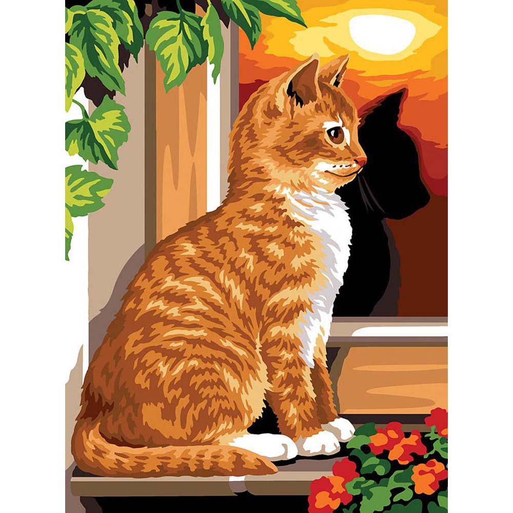 בד קנבס לרקמה עם ציור מודפס בגודל 40X50 ס״מ 153.1468