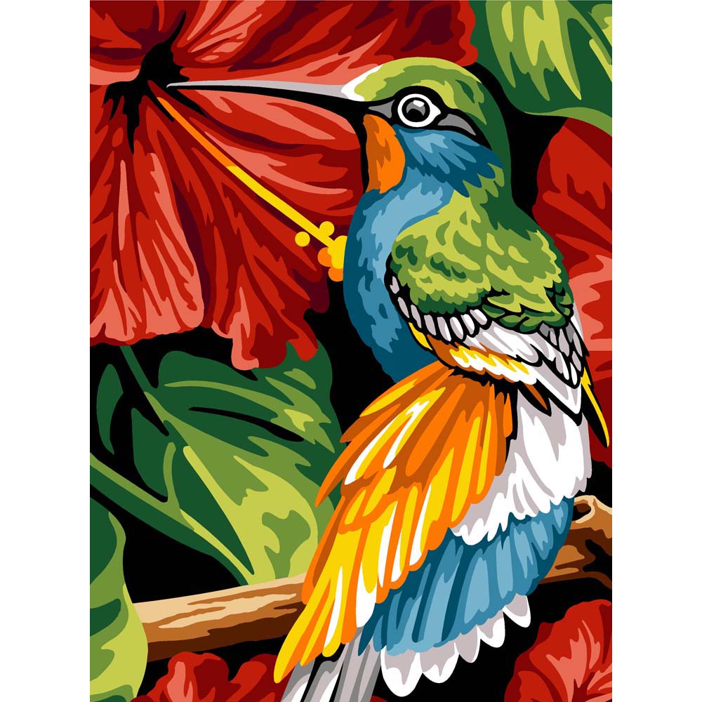 בד קנבס לרקמה עם ציור מודפס בגודל 40X50 ס״מ 153.1474