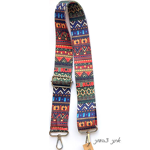רצועה לתיק הדפס אתני צבעוני