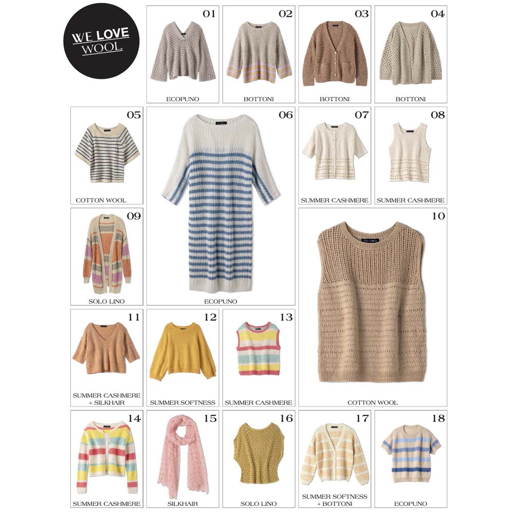 LANA GROSSA חוברת סריגה מס׳1 NATURAL KNITS - מהדורה גרמנית