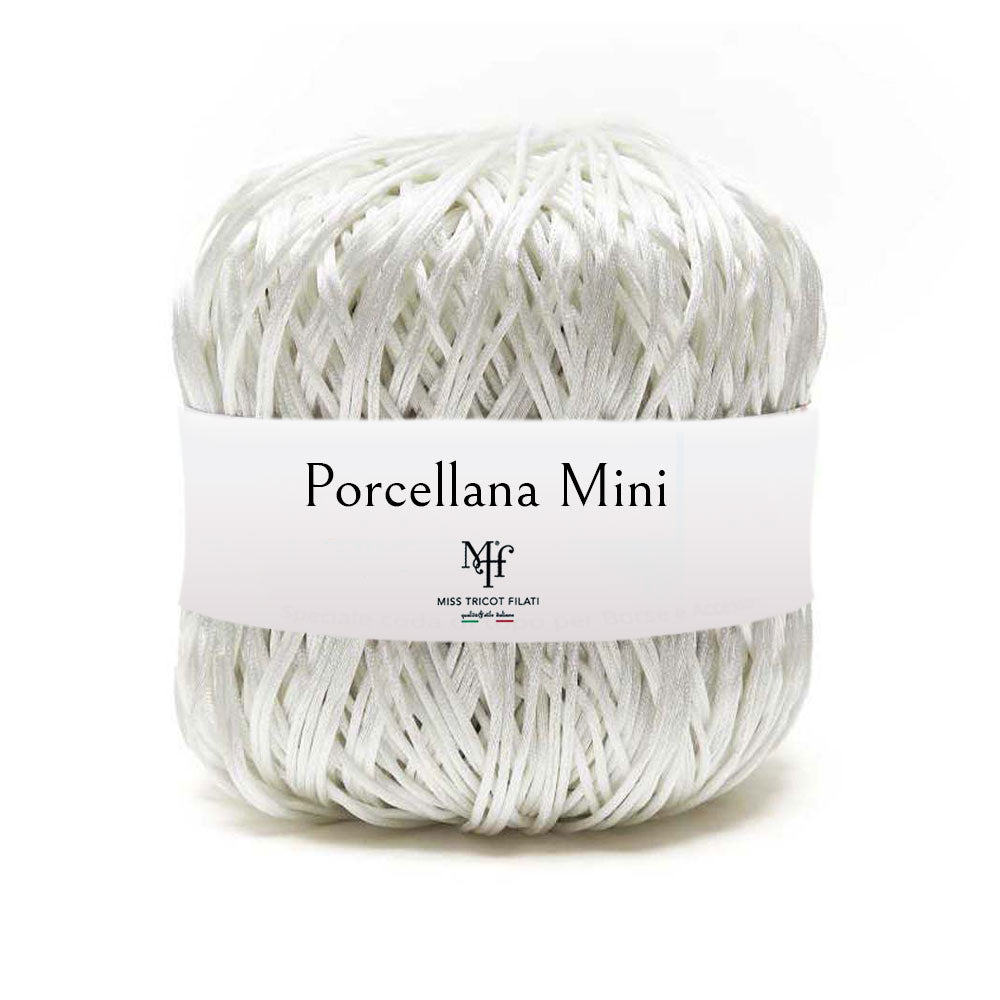 שרוך מבריק לסריגת תיקים ומקרמה 100g/85m PORCELLANA MINI
