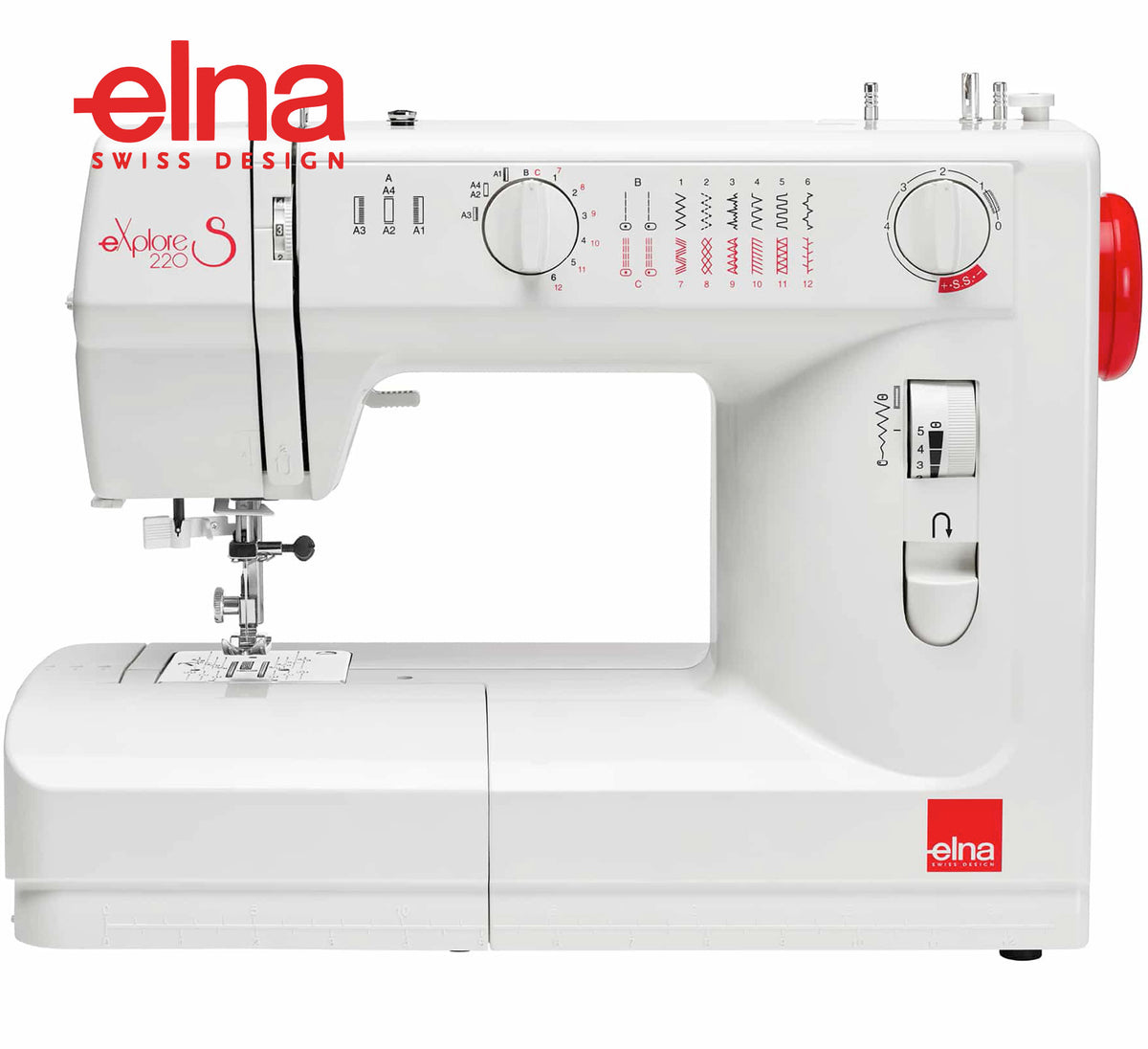 אלנה 220S בעיצוב חדש מכונת תפירה חזקה למתקדמים ELNA