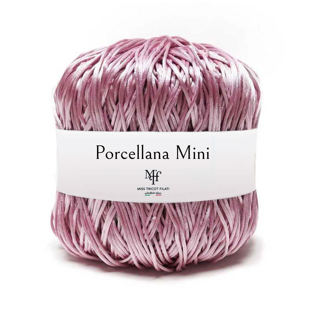 שרוך מבריק לסריגת תיקים ומקרמה 100g/85m PORCELLANA MINI