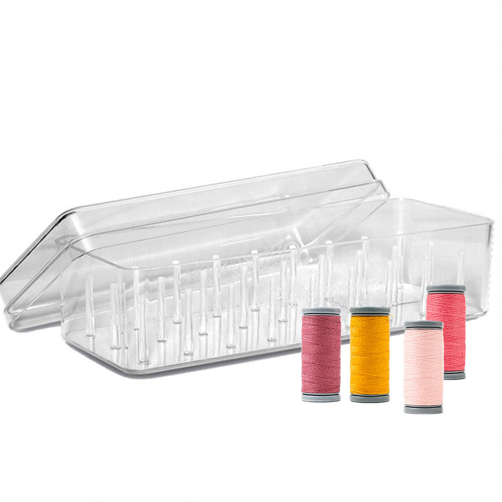 קופסה לאחסון חוטי תפירה, עד 27 סלילים