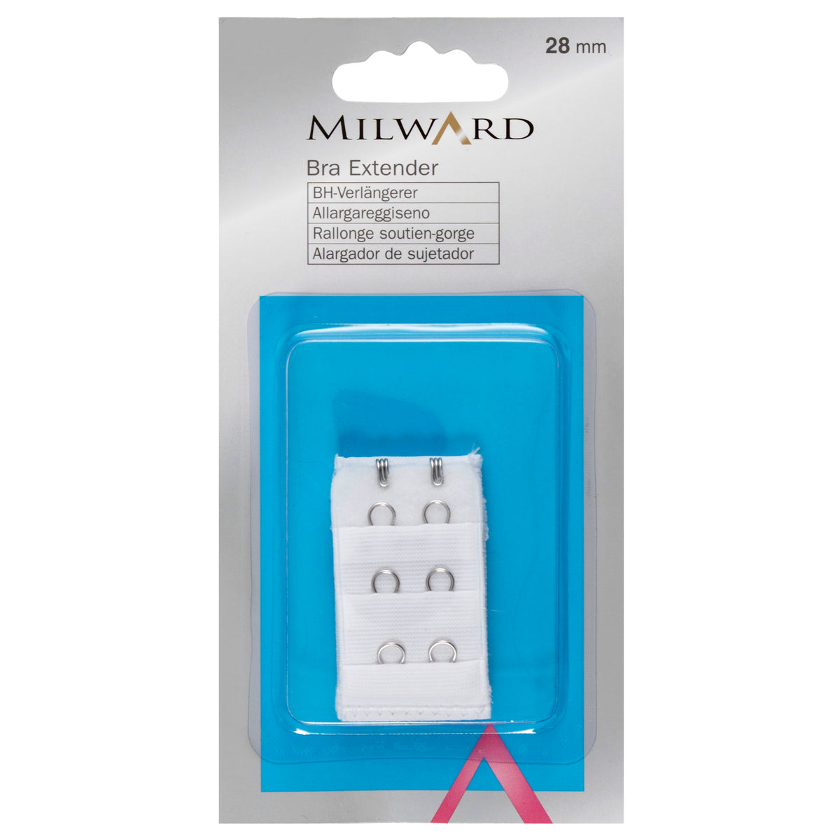 מאריך חזייה 2-3 קרסים 28-50 מ"מ לבן/גוף/שחור