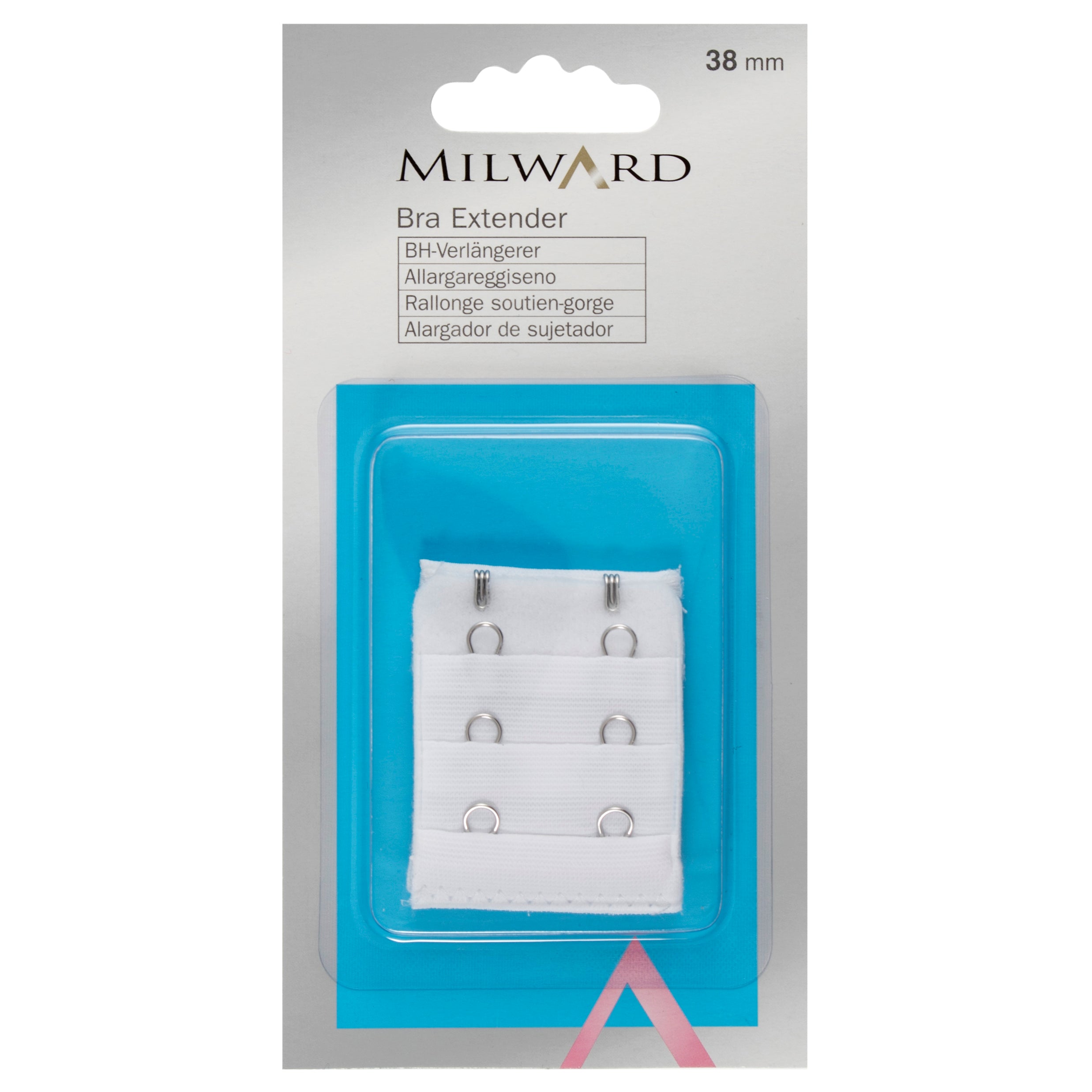 מאריך חזייה 2-3 קרסים 28-50 מ"מ לבן/גוף/שחור