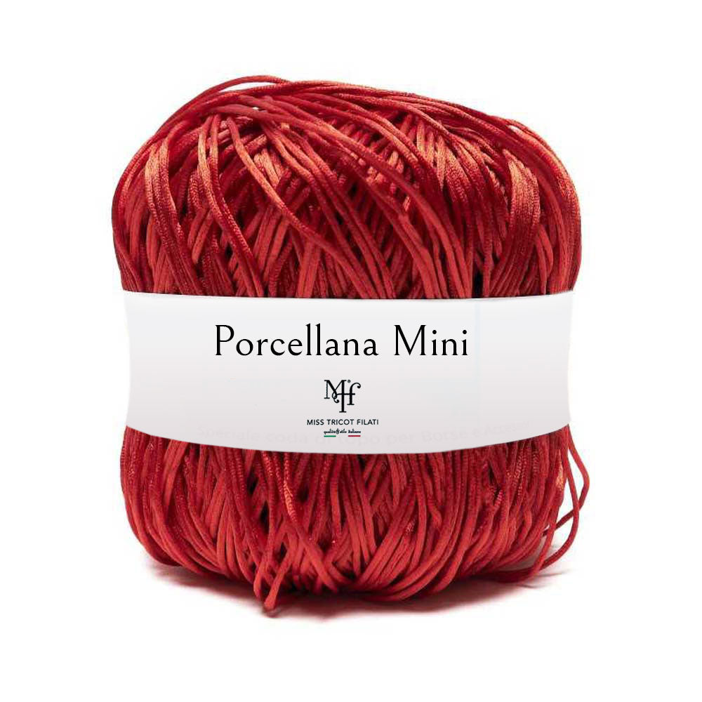 שרוך מבריק לסריגת תיקים ומקרמה 100g/85m PORCELLANA MINI