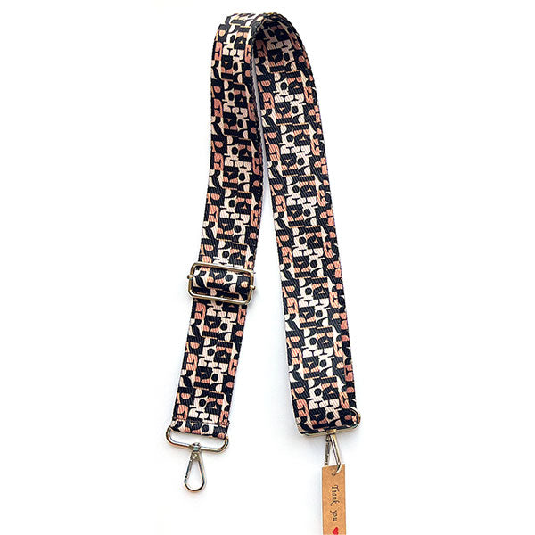 רצועה לתיק עם הדפס מותגים