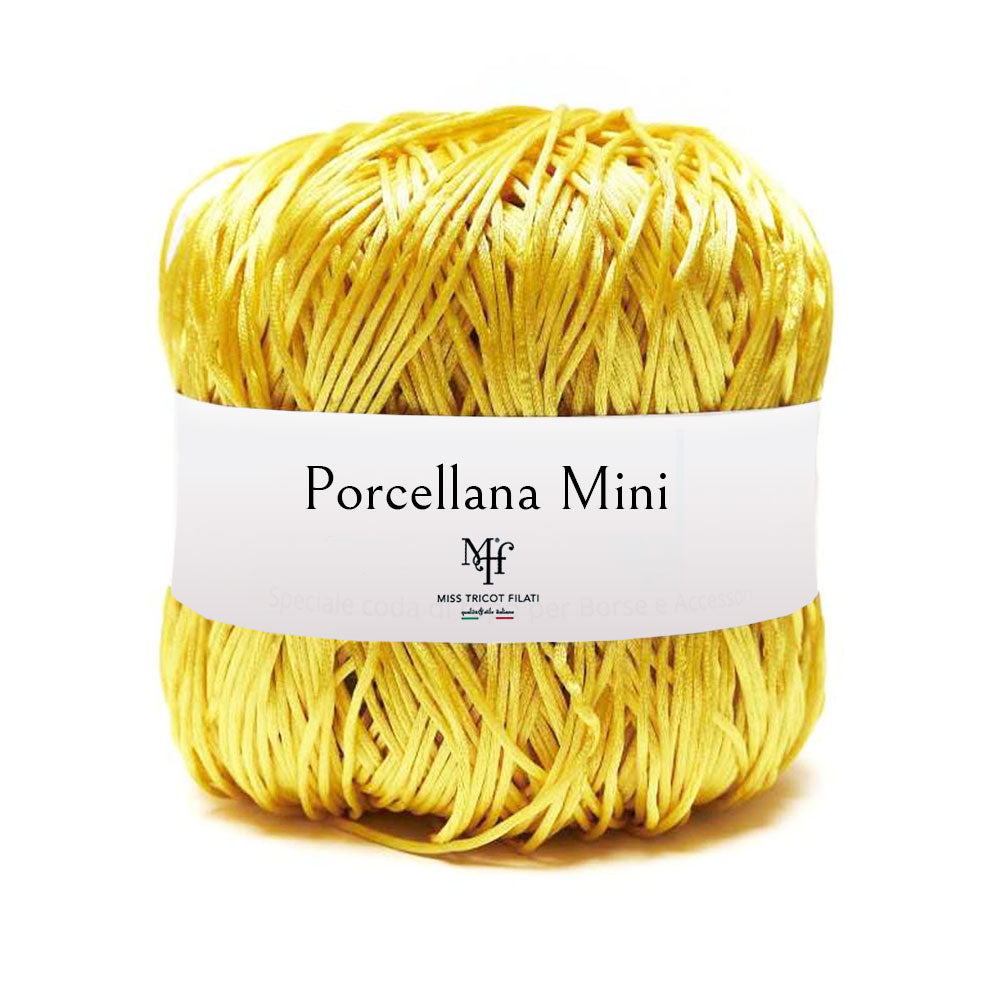 שרוך מבריק לסריגת תיקים ומקרמה 100g/85m PORCELLANA MINI