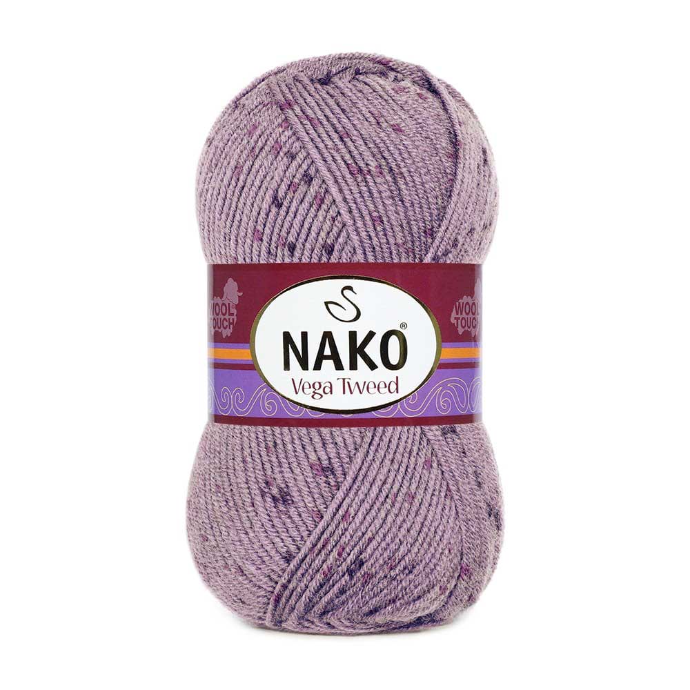 צמר טוויד עם נגיעות עדינות של צבע למסרגות 4-6 VEGA TWEED