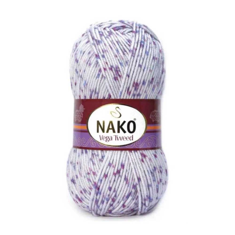 צמר טוויד עם נגיעות עדינות של צבע למסרגות 4-6 VEGA TWEED