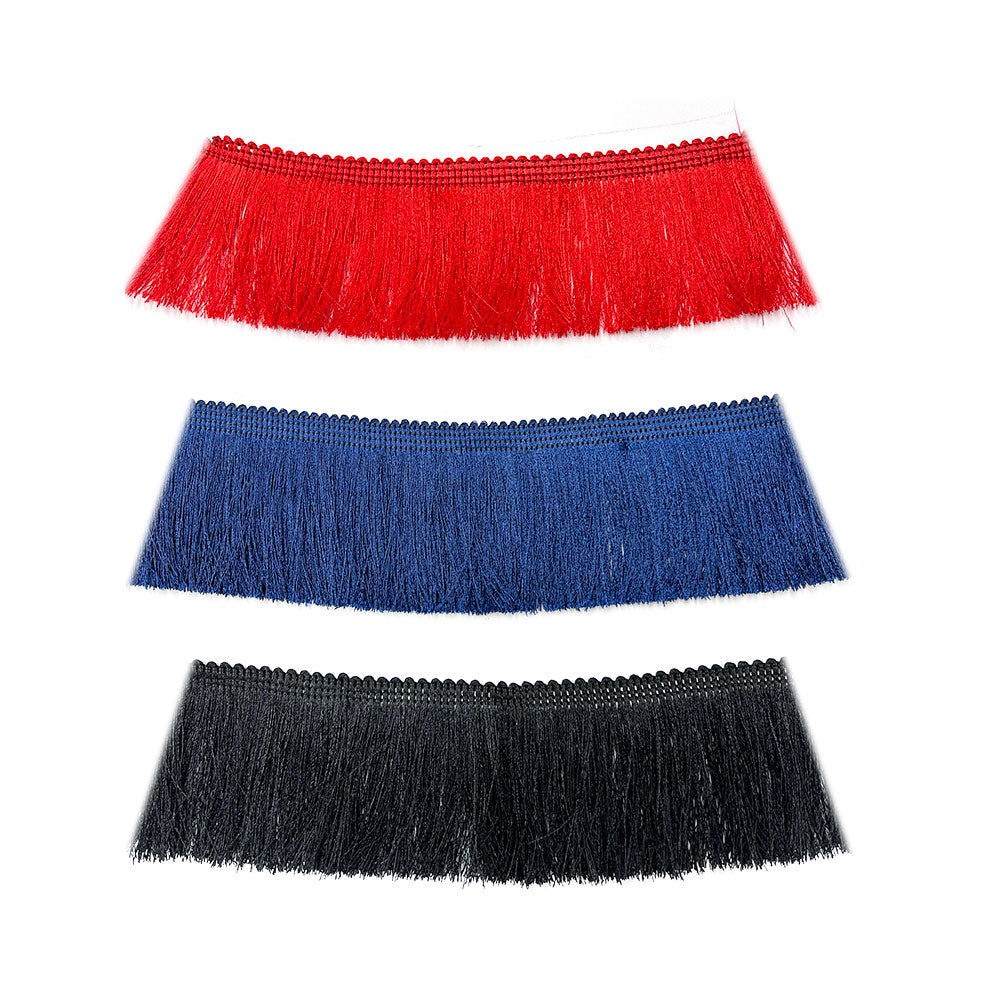 פרנזים סטן עדין אדום/כחול/שחור 6 ס״מ