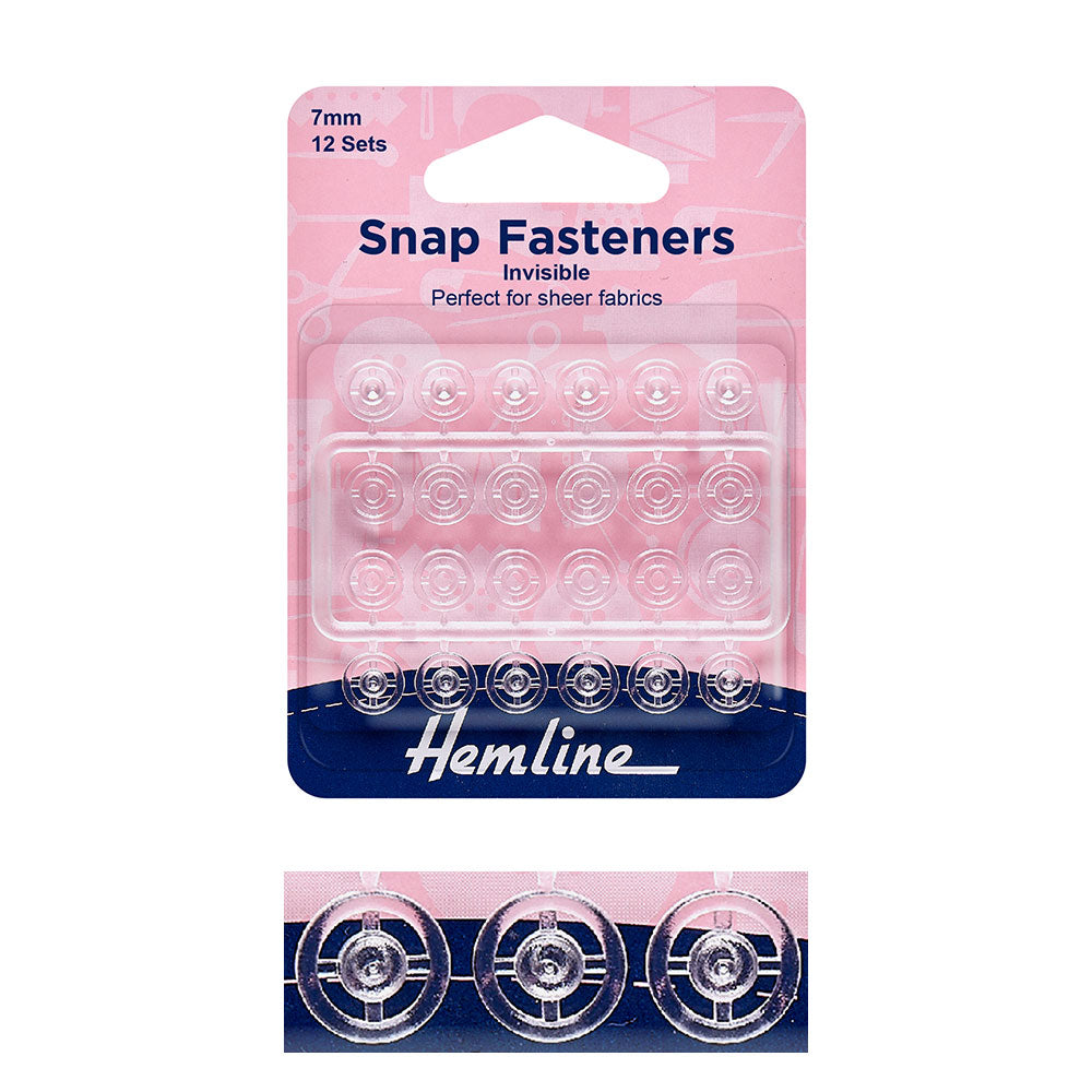 לחצניות תפירה פלסטיק שקופות 7 מ״מ