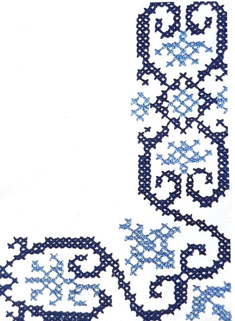 מפית מלכותית לרקמת איקסים לשולחן השבת 35X55 ס״מ 1022.8762