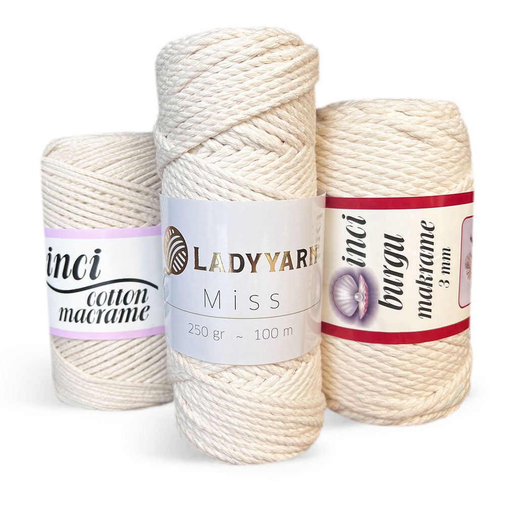 חוטי מקרמה כותנה טבעית