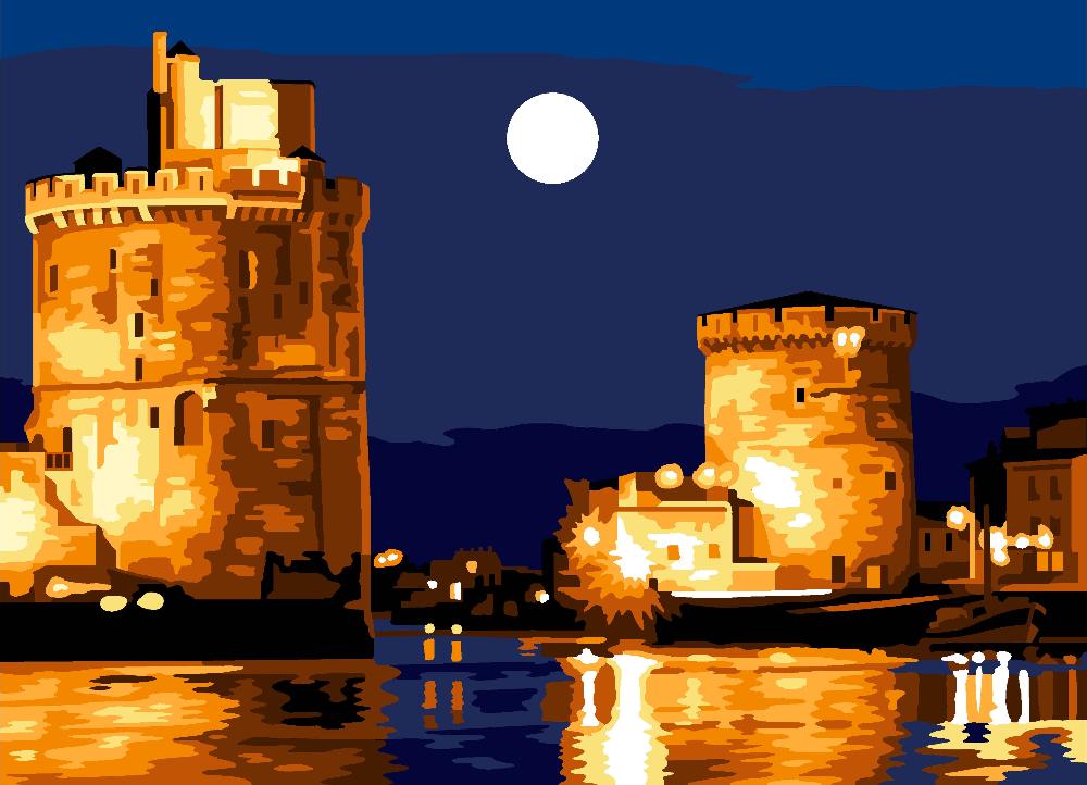 בד קנבס לרקמה עם ציור מודפס בגודל 45X60 ס״מ 929.735