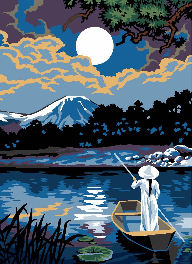 בד קנבס לרקמה עם ציור מודפס בגודל 45X60 ס״מ 929.751