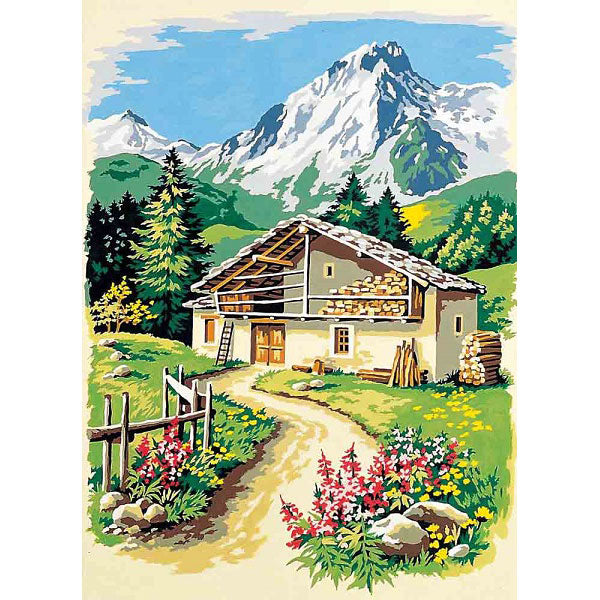 בד קנבס לרקמה עם ציור מודפס בגודל 45X60 ס״מ 929.306