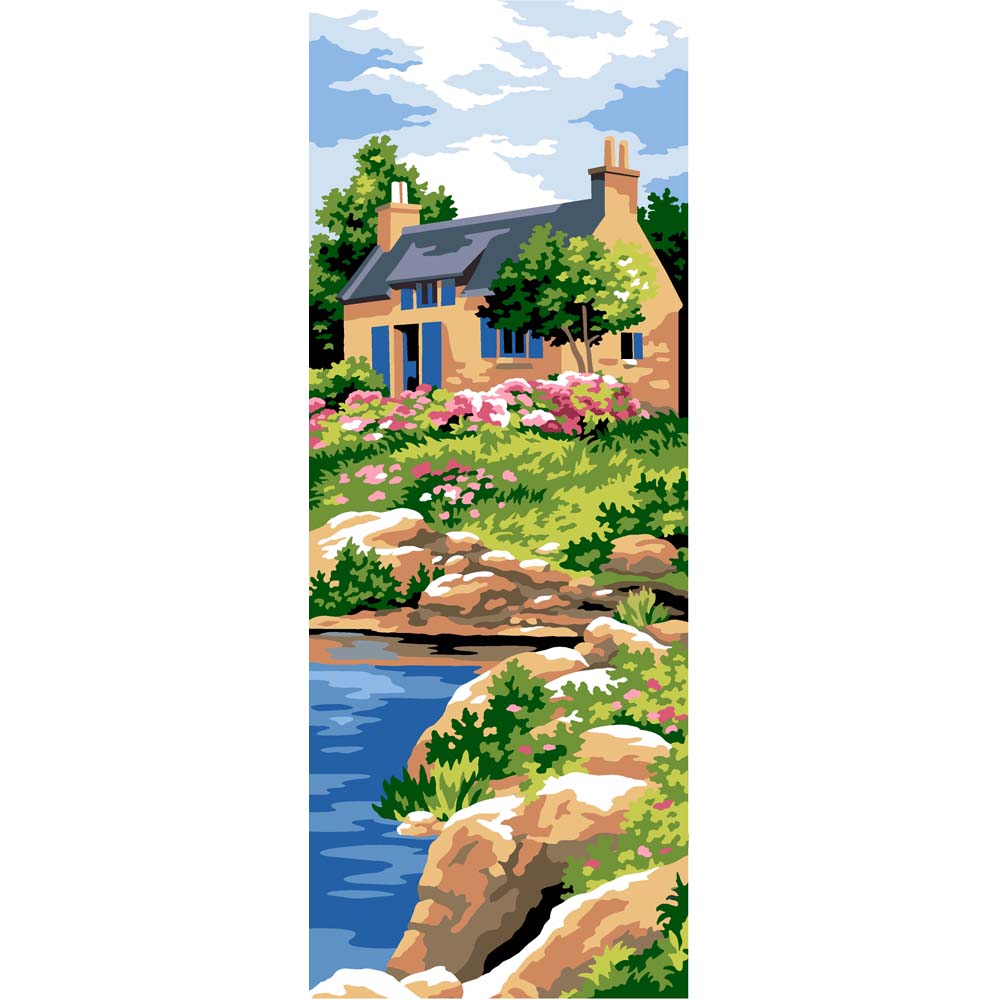 בד קנבס לרקמה עם ציור מודפס בגודל 25X60 ס״מ 950.207