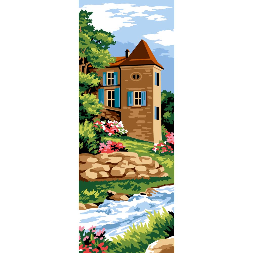 בד קנבס לרקמה עם ציור מודפס בגודל 25X60 ס״מ 950.208