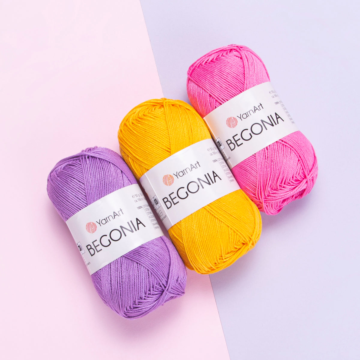 בגוניה כותנה איכותית לקרושה וסריגה BEGONIA 50g/169m