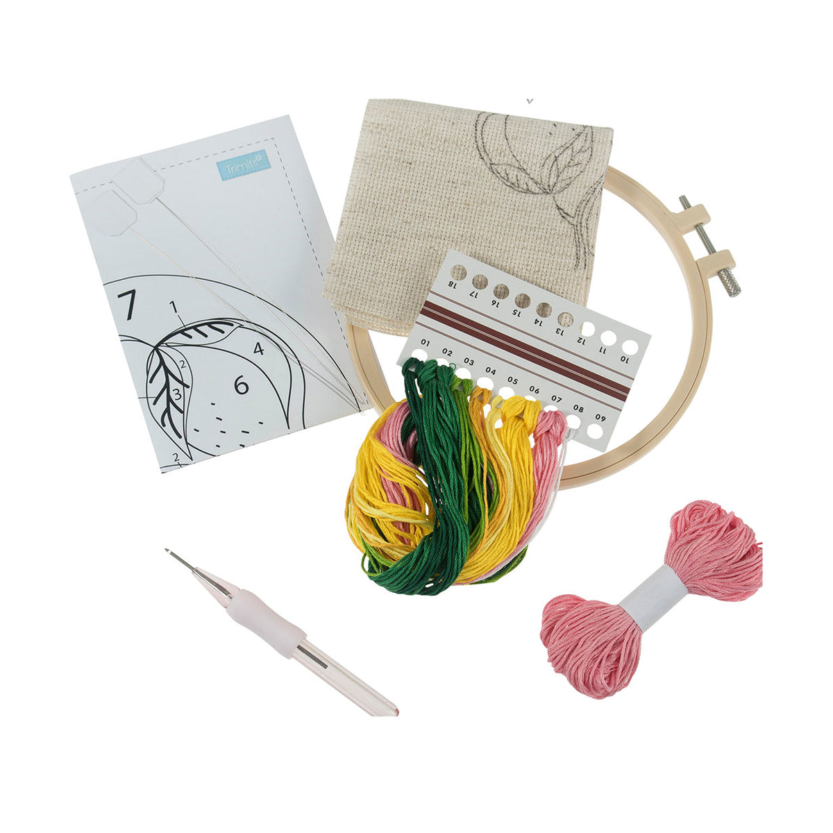 ערכת Punch Needle לרקמה – לימונים 15.2 ס”מ