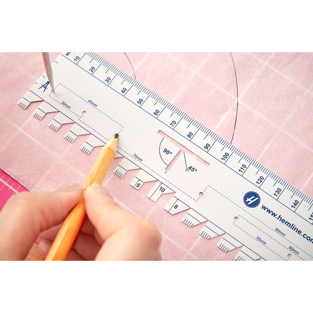 סרגל סימון ומד מכפלת – 21×4.5 ס״מ
