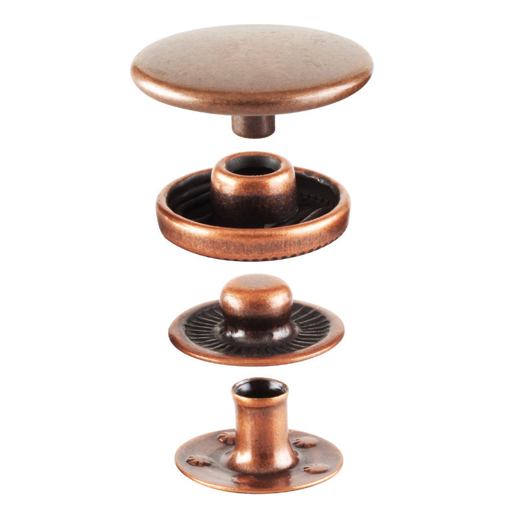 לחצניות ברונזה/כסף 15 מ״מ עם מכשיר