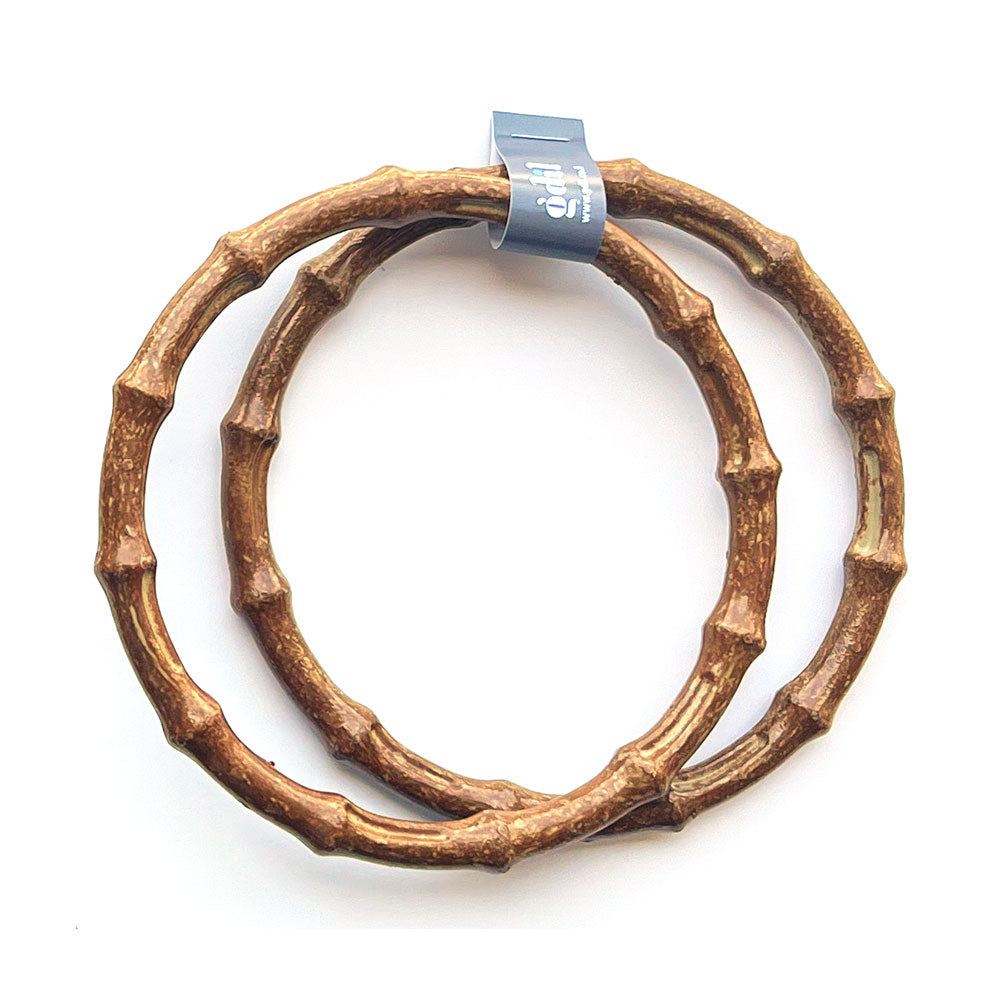 זוג ידיות תיק דמוי עץ צורת O