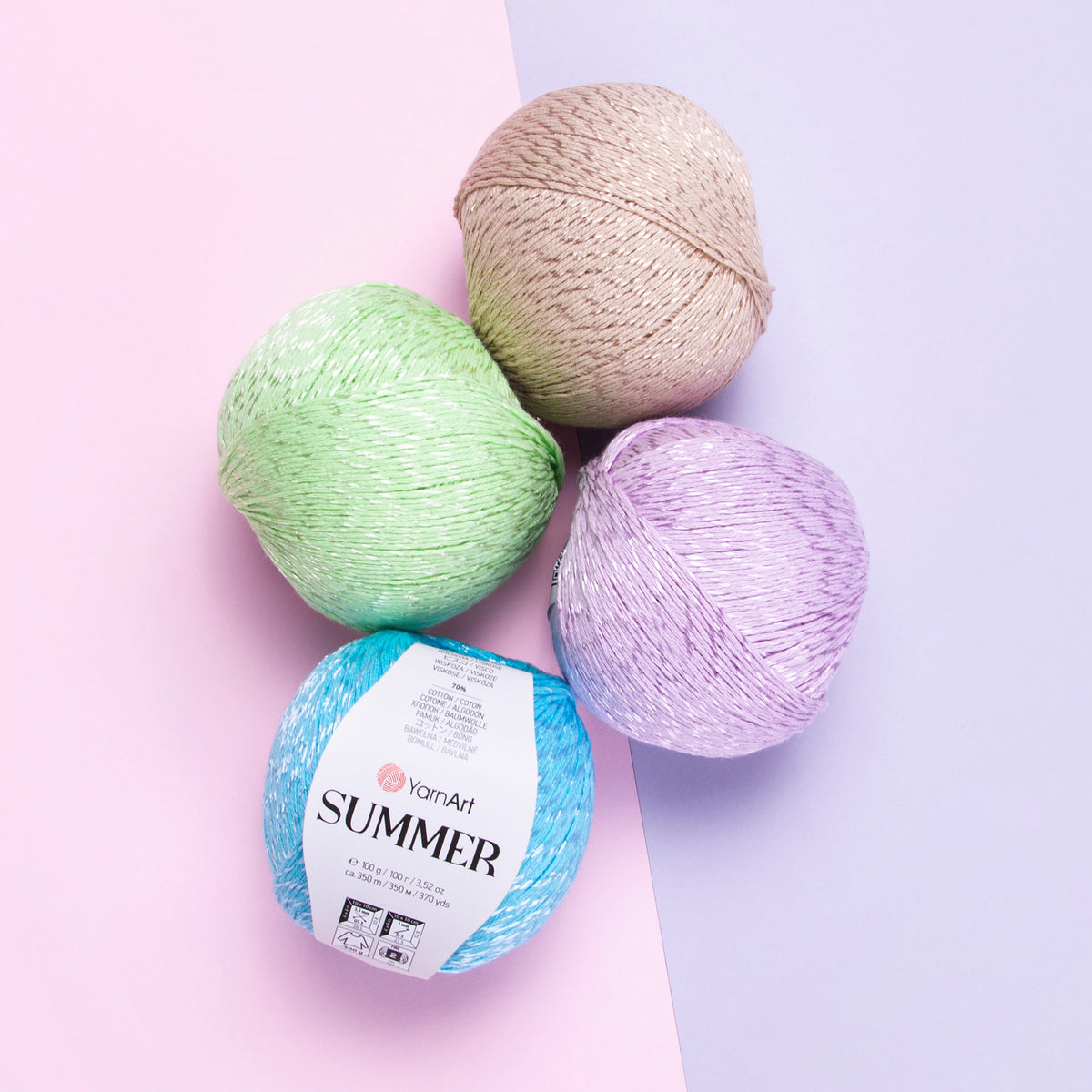 סאמר חוטי כותנה עם ויסקוזה SUMMER 100g/350m