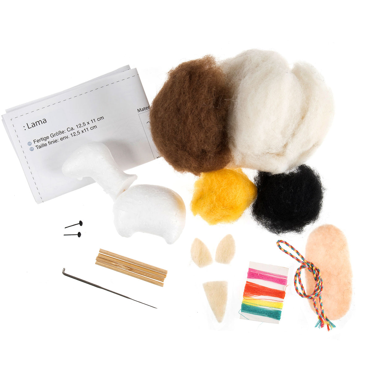 ערכת ליבוד לילדים ולמתחילים – אלפקה מתוקה עם שמיכה צבעונית